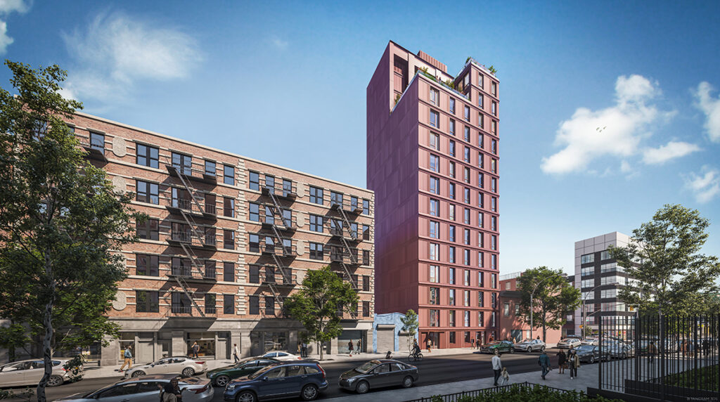 Architectural rendering of project in East Harlem, NY