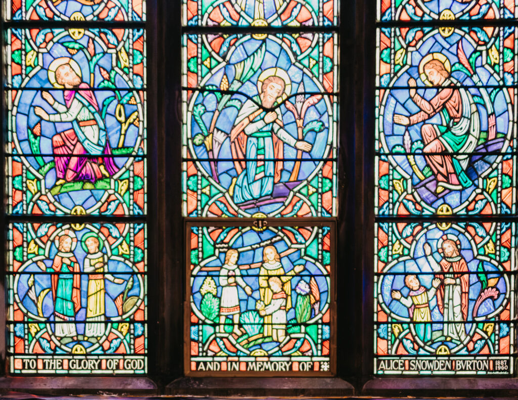 photo of window detail at Christ Church Bronxville